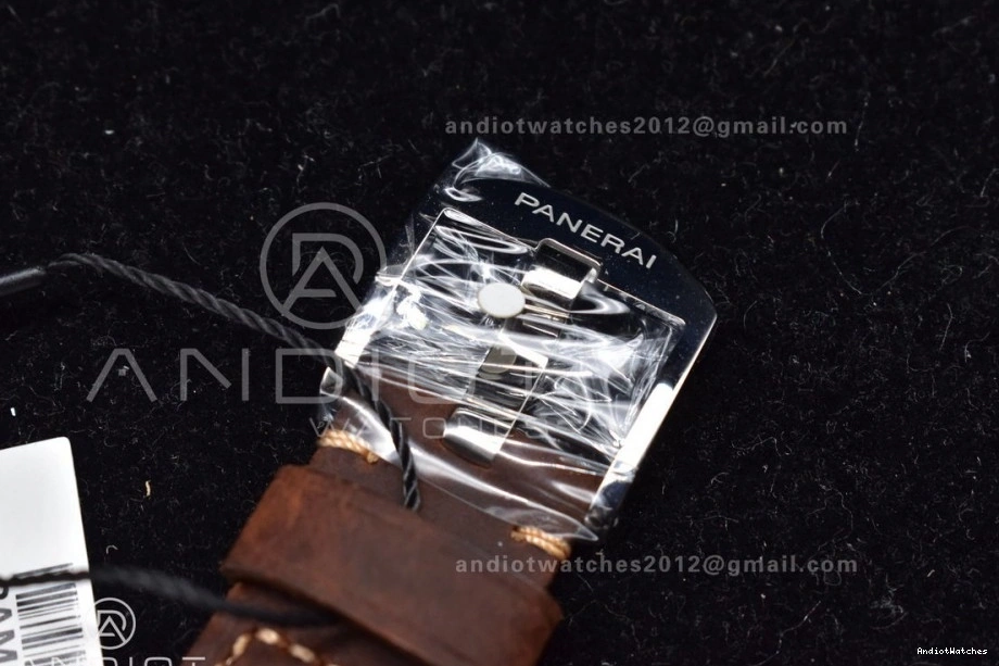 977 Best Dial Edition on Luminor PAM1046 Asso AXXXIV Strap Bold Due VSF White Brown 0129